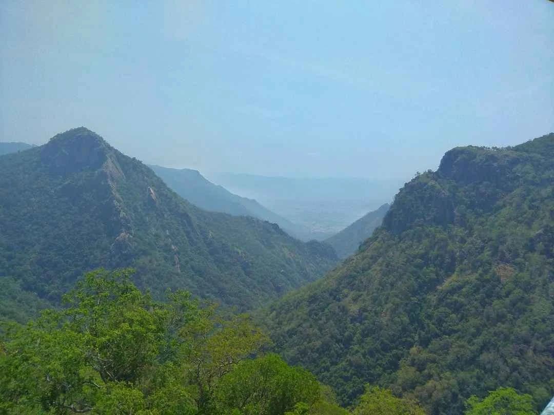 The valley opening out between two ridges